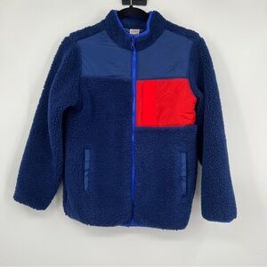 Hanna Andersson Size 150 Faux Shearling Jacket - Navy Blue